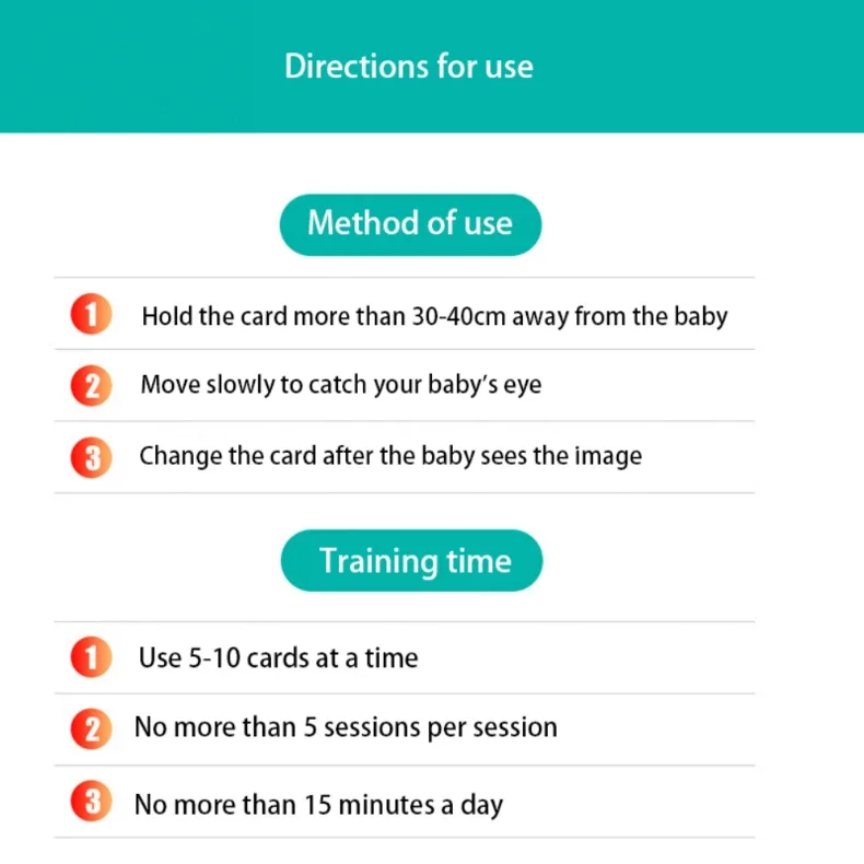 Baby Montessori Visual Stimulation Card Black and White Cards High Contrast Visual Stimulation Shape Card Toddler Cognitive Toys