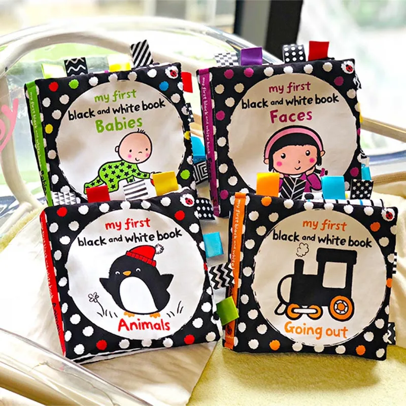 Black and White Cards High Contrast Baby Toys 0-36 Months Newborns Visual Stimulation Brain Development Learning Flash Cards