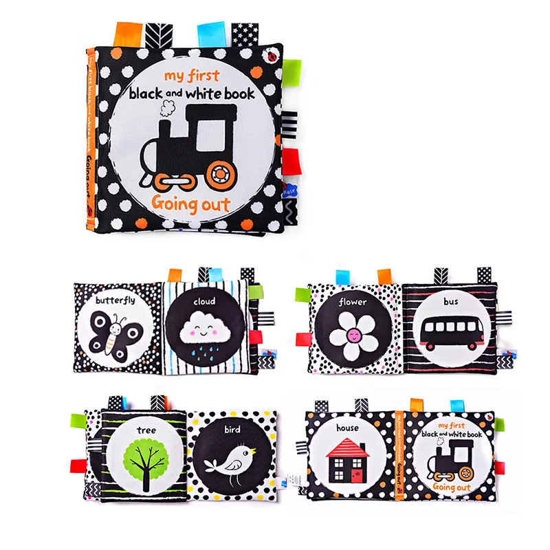 Black and White Cards High Contrast Baby Toys 0-36 Months Newborns Visual Stimulation Brain Development Learning Flash Cards