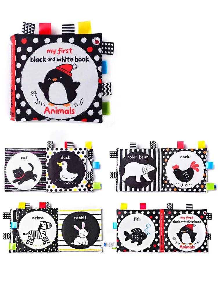 Black and White Cards High Contrast Baby Toys 0-36 Months Newborns Visual Stimulation Brain Development Learning Flash Cards