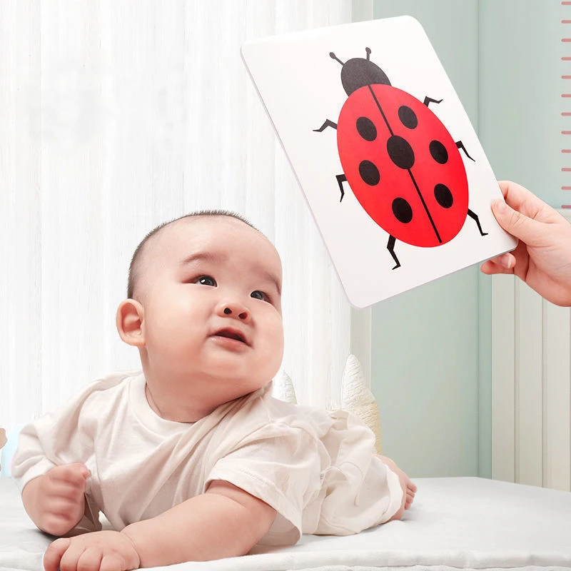 Black and White Cards High Contrast Baby Toys 0-36 Months Newborns Visual Stimulation Brain Development Learning Flash Cards