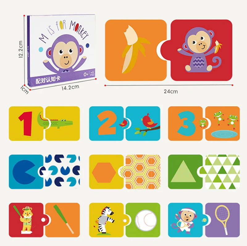 Black and White Cards High Contrast Baby Toys 0-36 Months Newborns Visual Stimulation Brain Development Learning Flash Cards