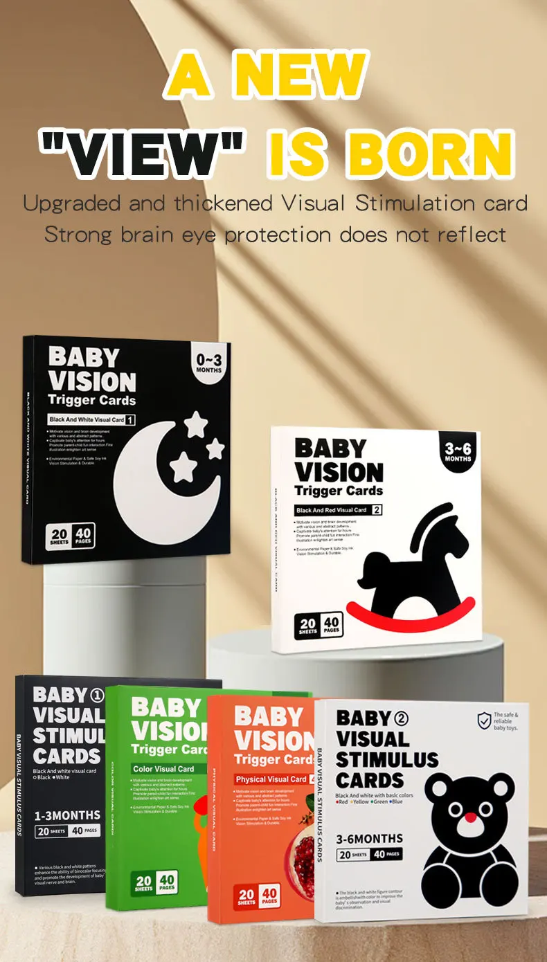 Baby Visual Stimulation Cards Montessori High Contrast Flash Card Infant Visual Early Education Learning Toys For Newborn Gifts