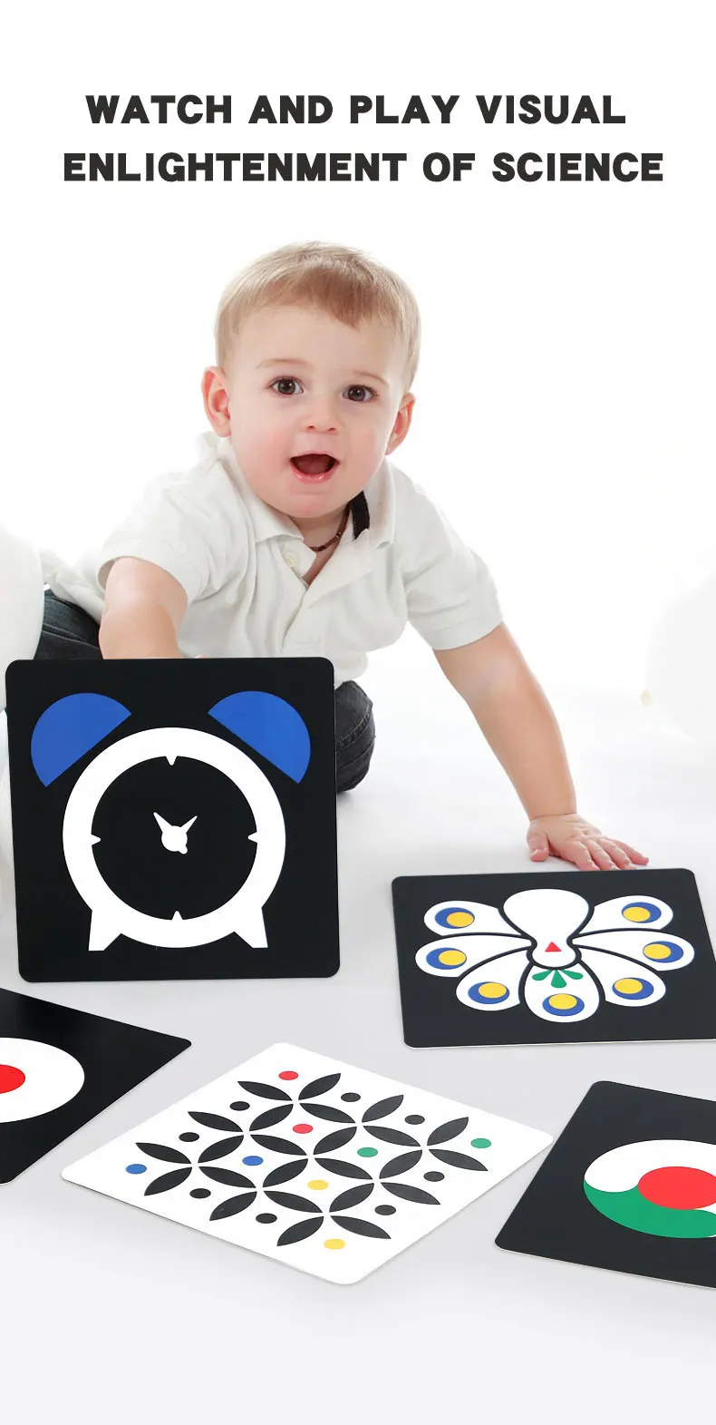 Baby Visual Stimulation Cards Montessori High Contrast Flash Card Infant Visual Early Education Learning Toys For Newborn Gifts